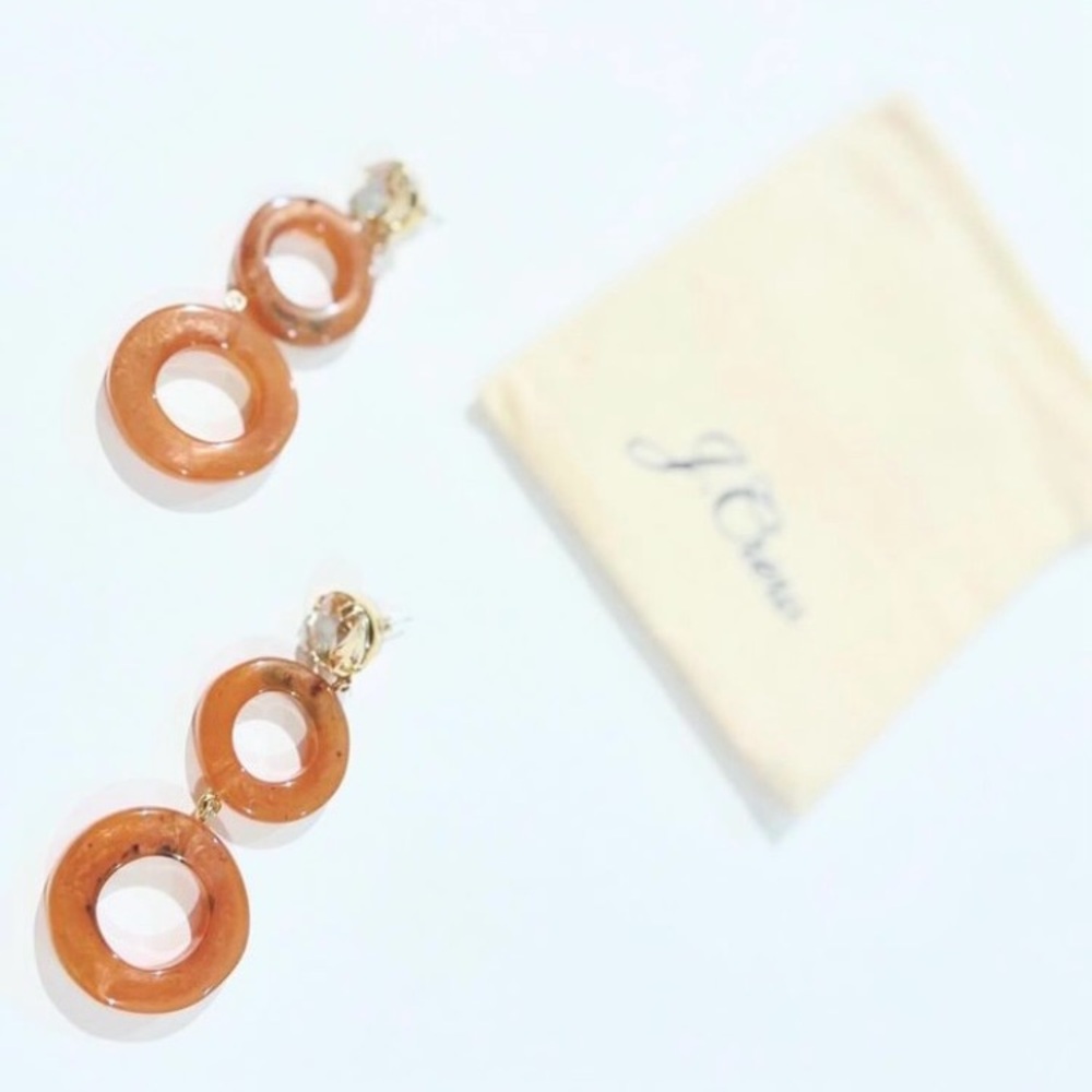 J. CREW CIAMBELLA CRYSTAL AND ROUND DANGLE EARRINGS